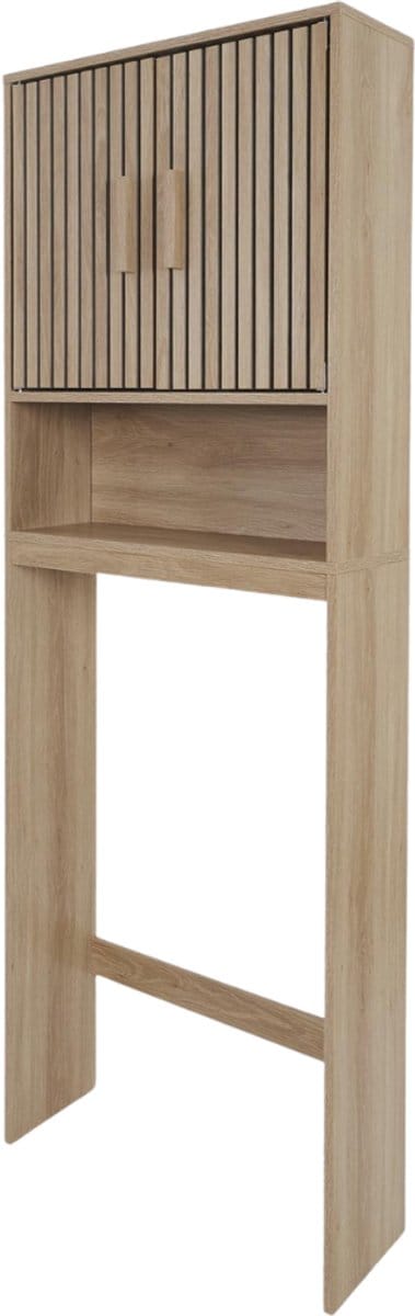 MISOU Klaus WC Kast - Wasmachinekast - Bovenkast - Toiletkastje - Badkamerdressoir - Meubel - Kastje - Toiletrolhouder - Hout