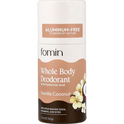 Fomin, Deodorant voor het hele lichaam, Zonder aluminium, Vanille Kokosnoot, 50g (1,76 oz)