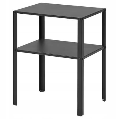 Zwarte Nachtkastje Metaal 37x28x45 cm - Stijlvol & Praktisch