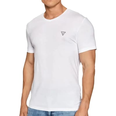 Guess 2-pack V-hals T-shirts voor heren in wit