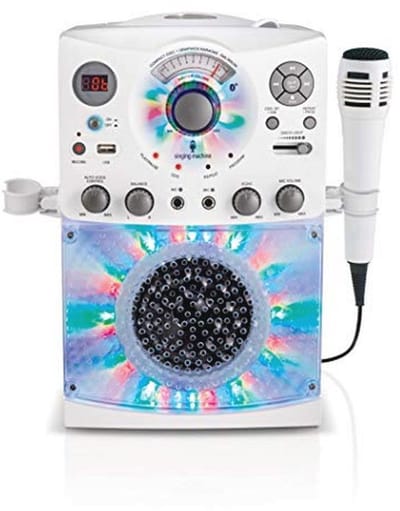 Karaoke Systeem met Bluetooth, Led-Lichteffecten, Microfoon, USB en RCA-Aansluitingen