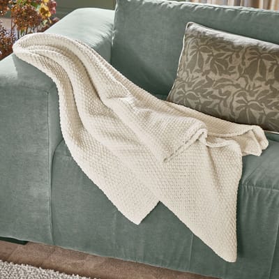 LOBERON Plaid Linnet crème