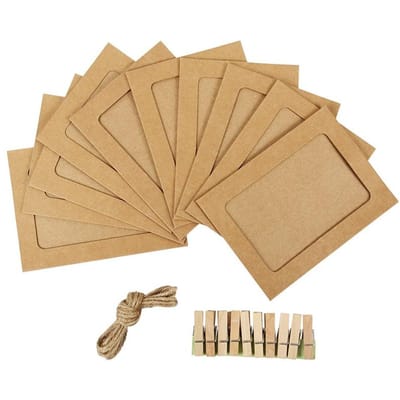 Fotolijst voor Foto Houten Fotolijst Klem Papier Foto Houder Bruiloft Muurdecoratie Afstudeerfeest Photo Booth Props 10 X 10 X 5