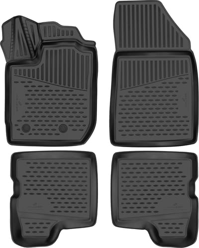 Walser XTR rubberen voetmatten geschickt voor Dacia Duster (HM) 10/2017-Vandaag - geschikt voor modeluitvoering zonder handvat voor tankdop op vloer