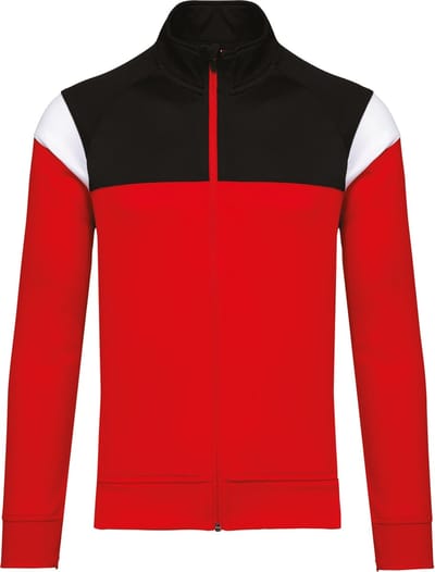 PROACT® Uniseks trainingsjasje met rits PA390 - Sporty Red / Black - 3XL