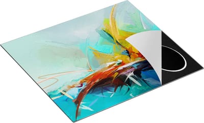Chefcare Inductie Beschermer Abstracte Kunst - Kampvuur - 60x50 cm - Afdekplaat Inductie - Kookplaat Beschermer - Inductie Mat