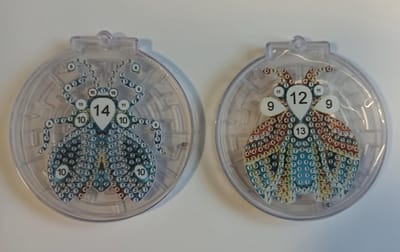 diamond Painting - kerstboomversiering - sleutelhanger - doolhof/labyrinth maze game ( 2 stuks ) 314
