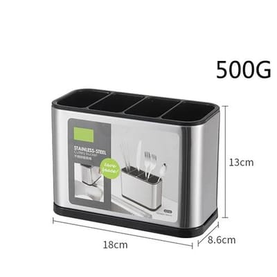 Organisateur de couverts de cuisine, support de couteau, support de rangement en plastique, égouttoir, cuillère, fourchette, baguettes, ustensiles de cuisine, plateau d'outils de cuisine, étagère, boîte black