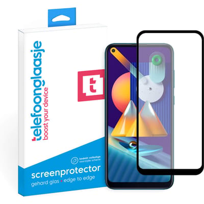 Samsung Galaxy M11 screenprotector gehard glas Edge to Edge