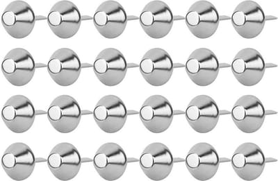 Allecto - Mushroom Spikes - 100 Stuks - Zilveren Kleur - Voor Leerbewerking - Stevige en Duurzame Spikes - Geschikt voor Diverse Materialen - Model...