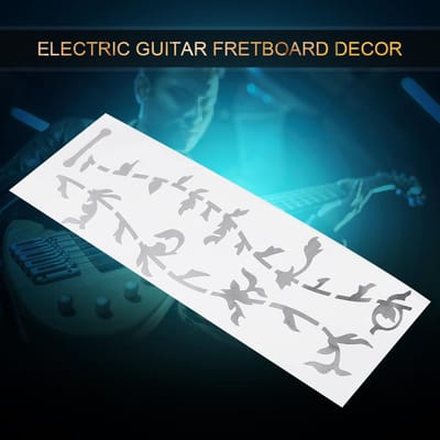 Autocollants Marqueurs Inlay Motif Bourgeon d'Arbre pour Touche de Guitare Acoustique Électrique Décor blue