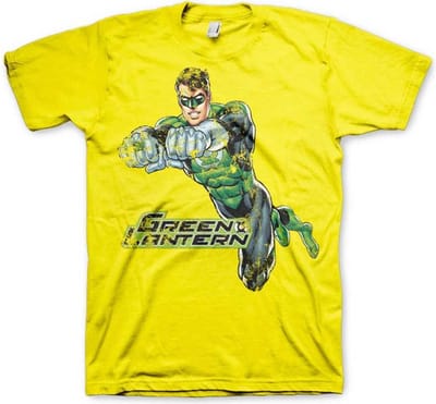 DC Comics Green Lantern Heren Tshirt -S- Distressed Geel