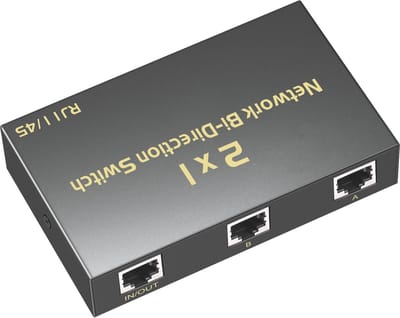 2 poorten netwerk Switch schakelaar, RS232 RJ45-netwerk box schakelkast Computer Intranet Ethernet- netwerk splitter adapter