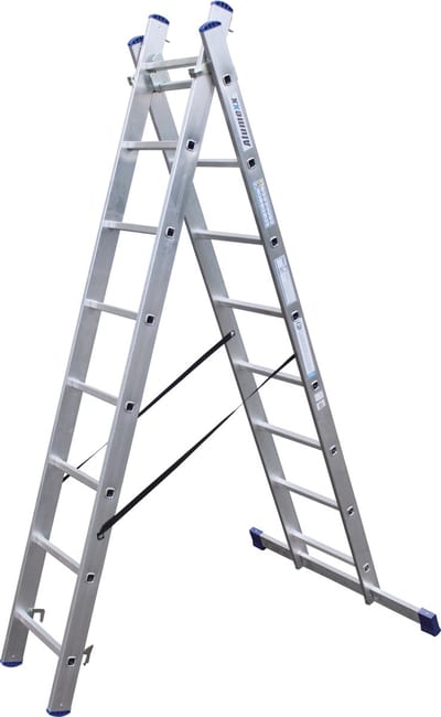 Alumexx reformladder - 2x8 Treden - Lengte 347 cm - Aluminium