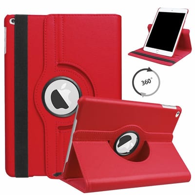 Hoes geschikt voor iPad 2021 / 2020 / 2019 (9e/8e/7e Generatie / 10.2 inch) 10.2 360° draaibare Hoes - Rood