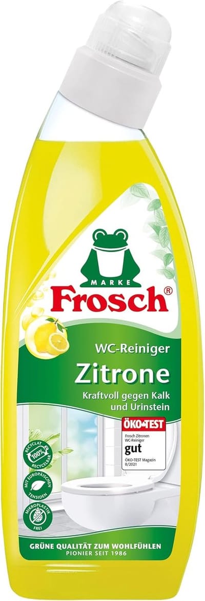 Frosch Toiletreiniger Citroen 750 ml - Krachtig Tegen Kalk & Urinesteen - Citroenzuur - Vegan - Ecologisch - Made in Germany