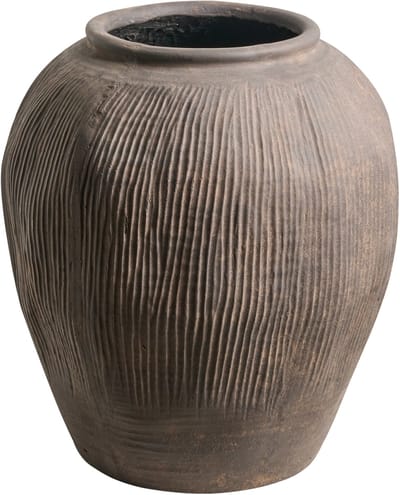 KATERINI - Bloemenvaas - Bruin - Klei-vezelmengsel