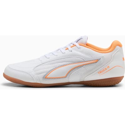 Puma Kinder Truco IV JR Voetbalschoen Sneaker 108970 01 White Orange Vibrant Silver