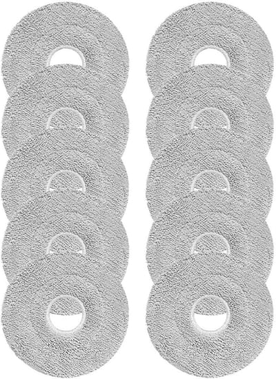 Microvezel Dweildoeken - Robotstofzuiger Pads - Vloeren Reinigen - Hoog Rendement - 4 Stuks - Grijs