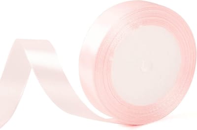 Lichtroze Satijnen Lint van 20mm Breed voor Cadeauverpakking, Bruiloft, Haaraccessoires en Creatieve Knutselprojecten - 22 meter Lang
