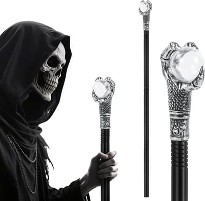 Halloween wand scepter 108cm - verstelbaar - mystieke details - perfect voor kostuums - ShopVlot