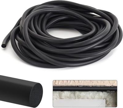Rond afdichtkoord van 10 mm, 5 m EPDM afdichtmateriaal voor voegen, ideaal voor deuren, ramen en wanden
