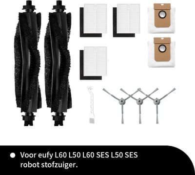 Onderdelen geschikt voor de Eufy L50 en L60 robotstofzuiger van Replacements - 11-delig