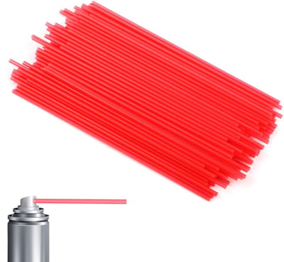 Dailygoods- Spuitbusrietjes 200 stuks - Herbruikbaar - Rood - 12 cm lang - Flexibel - Hoogwaardig PP materiaal - Spuitrietjes