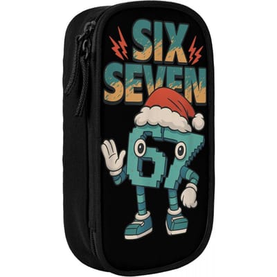 Zes Zeven Brainrot Italiaans Grappig 67 Meme Etui Etui Koel Groot Terug naar School Etuis Kantoorbenodigdheden Organizer (as the picture,One Size)
