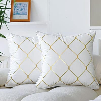 Set van 2 fluwelen sierkussenslopen 45x45 cm voor bank - Woondecoratie
