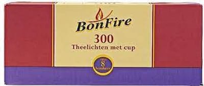 Bon Fire Waxinelichtjes 300 Stuks - Wit