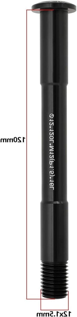 M12 Fietsdwarsas voor Racefietsen met Wasmachine - Geschikt voor Cross-Country, Downhill en Gravel Cycling - Zwart, 1.5x12x120mm