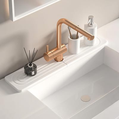 Water Tap Mat 60 x 10 cm - Sneldrogende Diatomiet Mat, Vochtbestendig en Absorberend voor Keuken en Badkamer