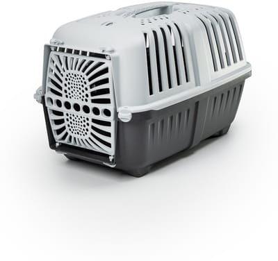 lionto kattentransportbox licht & makkelijk te dragen 48x31,5x33 cm antraciet