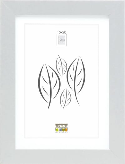 Deknudt Frames fotolijst - zilver met passe-partout - 10x15 / 15x20 cm