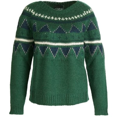 River Woods Crew Neck Round Jacq Swt Ls Green Maat: XXL | Sweaters Outlet | Dames | Groen