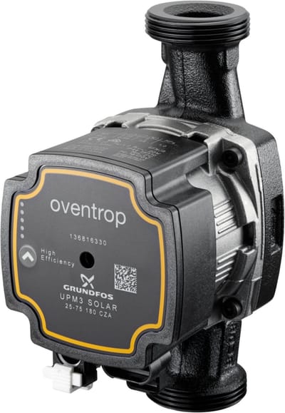 OVENTROP Hoogrendementspomp 180 mm met schroefdraad G 1 1/2 voor Regusol-180 DN 25, Grundfos UPM3 W3 Solar 25-75 PWM C 180, 1367259