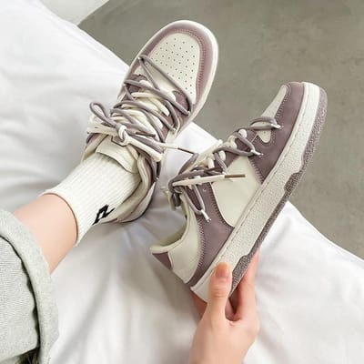 Chaussures Rétro Slim pour Femmes Été Populaire Étudiants Mode Décontracté Chaussures de Sport Tout-Allant Lns Vent Baskets Chaussures Rehaussantes 35 violet