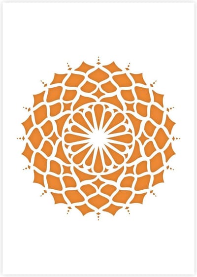 QBIX Mandala Sjabloon A5 Formaat Kunststof - Uitsnede diameter 12,5cm