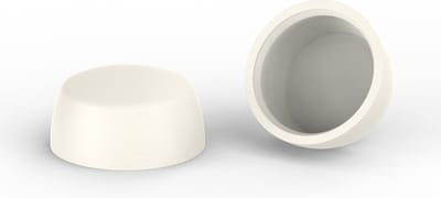 10 stuks - Afdekkapjes voor schroeven - Mat - 16mm - Crèmewit RAL 9001