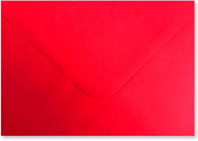 50 Luxe B6 Enveloppen Kerst Rood - 12,5 x17,5 cm - 110 Grams - 125x175mm - Puntklepsluiting