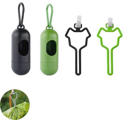3 Pack Hond Poepzak Dispenser met Clip voor Handsfree Gebruik