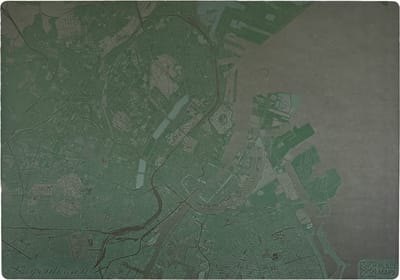 Place Maps Placemat Stadskaart Rotterdam - Kunstleer - Champagne - 1 Stuk