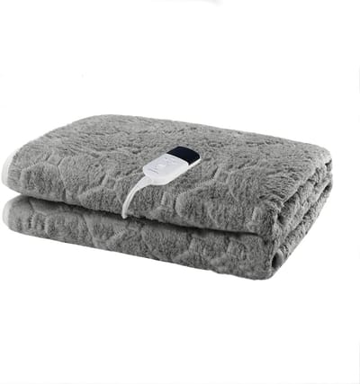 Verwarmde Deken - Elektrisch Dekbed - Warmte en Comfort - Dubbellaags Flanel - 150 x 75 cm - Grijs