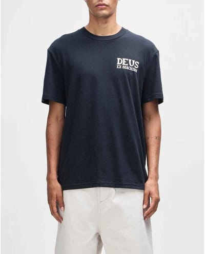 Deus Ex Machina T-Shirt Met Chinook-Rugprint, Zwart