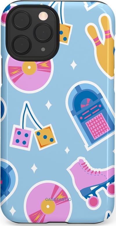Casetastic Hoesje Geschikt voor Apple iPhone 11 Pro - Stijlvolle Beschermende Duo-layer Case - Flashback vibes