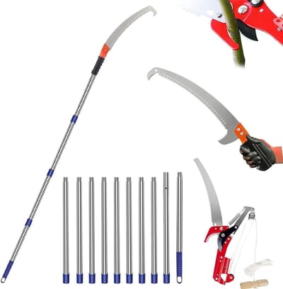 Stokzaag Snoeien - Telescoop Zaag - Takken Zagen - Uitschuifbaar Tot 4 Meter - 2.7 Tot 14.7 Voet