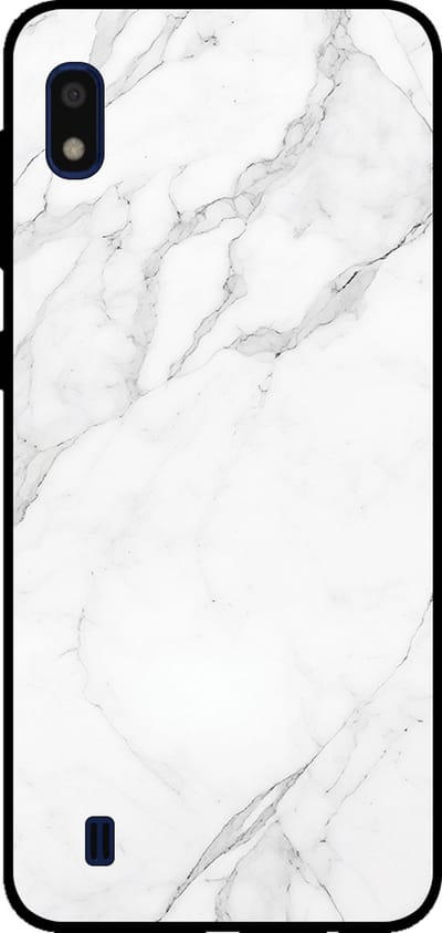 Smartphonica Telefoonhoesje voor Samsung Galaxy A10 met marmer opdruk - TPU backcover case marble design - Wit geschikt voor Samsung Galaxy A10