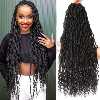 8 Stuks Goddess Locs Gehaakt Haar Extensions voor Zwarte Vrouwen - 61 cm