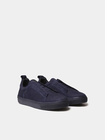 Nubuck sneakers voor heren met elastische veters | DORCA